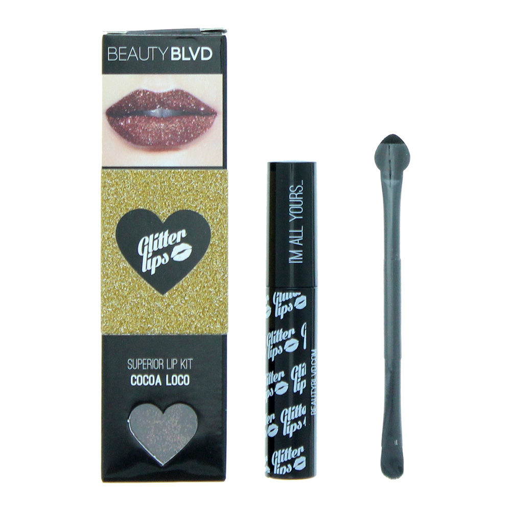 Beauty Blvd Glitter Lips Cocoa Loco 3 Piece Gift Set: Gloss Bond 3 Beauty Blvd Glitter Lips Cocoa Loco 3 Piece Gift Set: Gloss Bond 3.5ml - Glitter 3g - Lip Brush