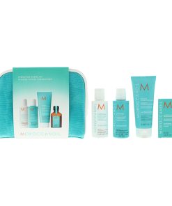 Moroccanoil 5 Piece Gift Set: Hair Oil Treatment 25ml - Hydrating Shampoo 70ml - Hydrating Conditioner 70ml - Intense Hydrating Mask 75ml - Pouch