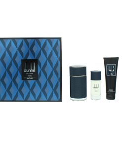 Dunhill Icon Racing Blue Eau De Parfum 3 Piece Gift Set: Eau De Parfum 100ml - Shower Gel 90ml - Eau De Parfum 30ml