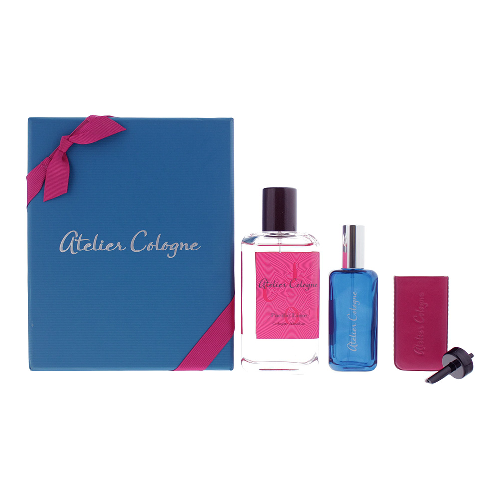 Atelier Cologne Pacific Lime 4 Piece Gift Set: Pure Perfume 100ml - Empty Travel Bottle - Leather Case - Funnel 1 Atelier Cologne Pacific Lime 4 Piece Gift Set: Pure Perfume 100ml - Empty Travel Bottle - Leather Case - Funnel