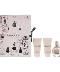 Viktor  Rolf Flowerbomb 3 Piece Gift Set: Eau De Parfum 50ml - Shower Gel 50ml - Body Lotion 50ml