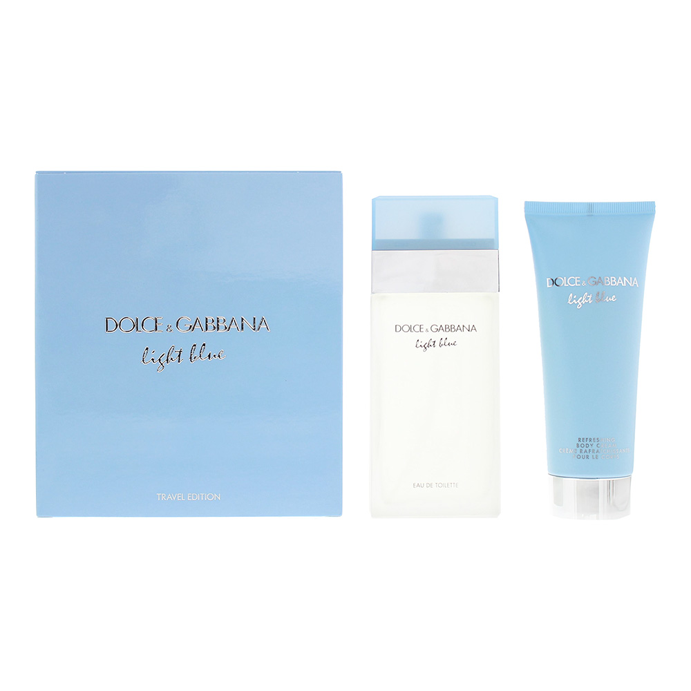 Dolce Gabbana Light Blue 2 Piece Gift Set: Eau De Toilette 100ml - Body Cream 100ml 1 Dolce Gabbana Light Blue 2 Piece Gift Set: Eau De Toilette 100ml - Body Cream 100ml