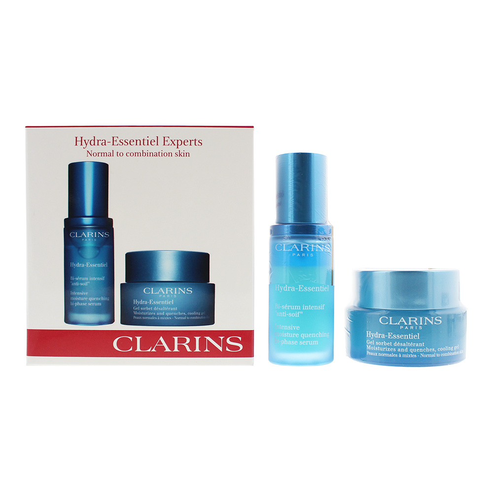 Clarins Hydra-Essentiel 2 Piece Gift Set: Cooling Gel 50ml - Bi-phase Serum 30ml 1 Clarins Hydra-Essentiel 2 Piece Gift Set: Cooling Gel 50ml - Bi-phase Serum 30ml