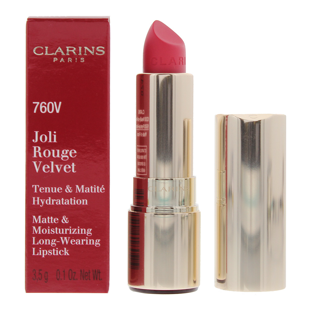 Clarins Joli Rouge Velvet Matte Moisturizing Long Wearing Lipstick 760V Pink Cranberry 3 Clarins Joli Rouge Velvet Matte Moisturizing Long Wearing Lipstick 760V Pink Cranberry 3.5g