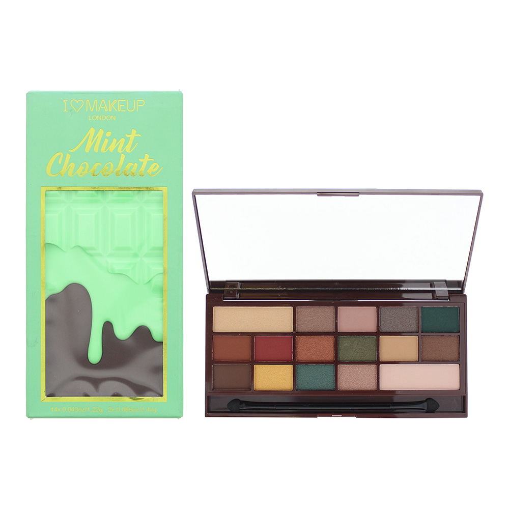 Revolution I Heart Makeup Mint Chocolate Eye Shadow Palette 14 x 1.22g - 2 x 2 Revolution I Heart Makeup Mint Chocolate Eye Shadow Palette 14 x 1.22g - 2 x 2.44g